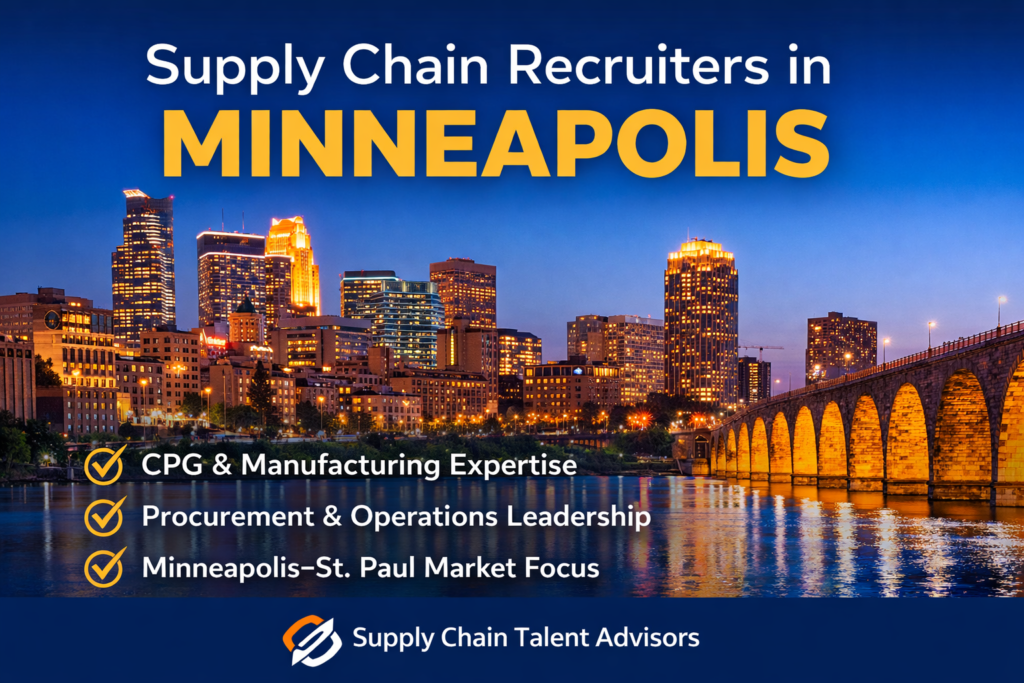 Supply chain recruiters in Minneapolis supporting operations, procurement, and leadership hiring